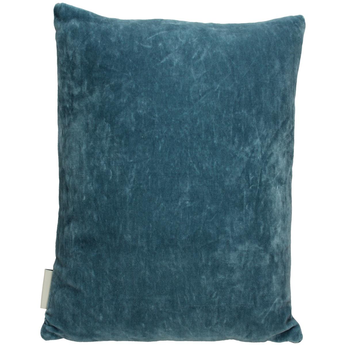 Μαξιλάρι Vintage Μπλε Βελούδο 45x45εκ