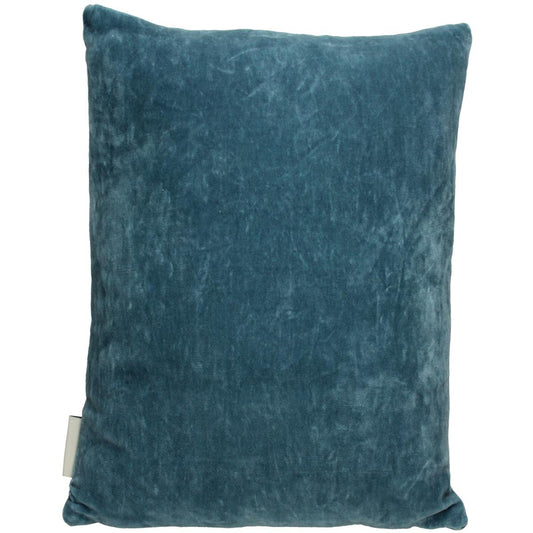 Μαξιλάρι Vintage Μπλε Βελούδο 45x45εκ