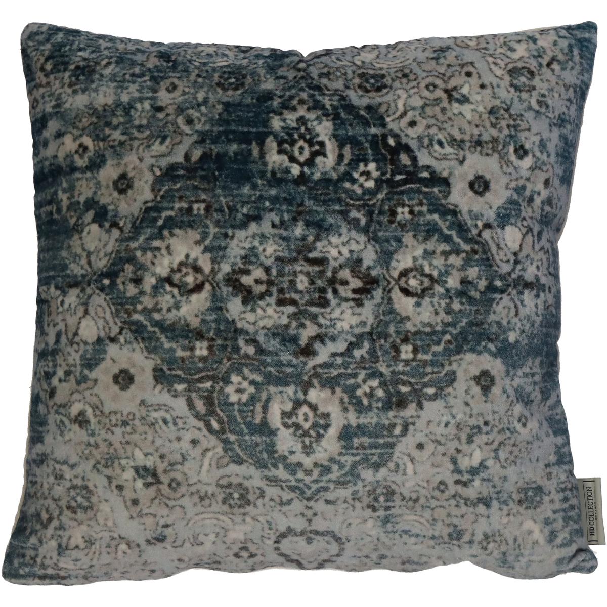 Μαξιλάρι Vintage Μπλε Βελούδο 45x45εκ