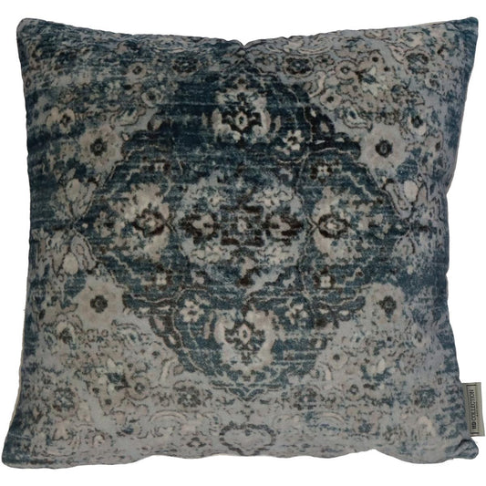 Μαξιλάρι Vintage Μπλε Βελούδο 45x45εκ