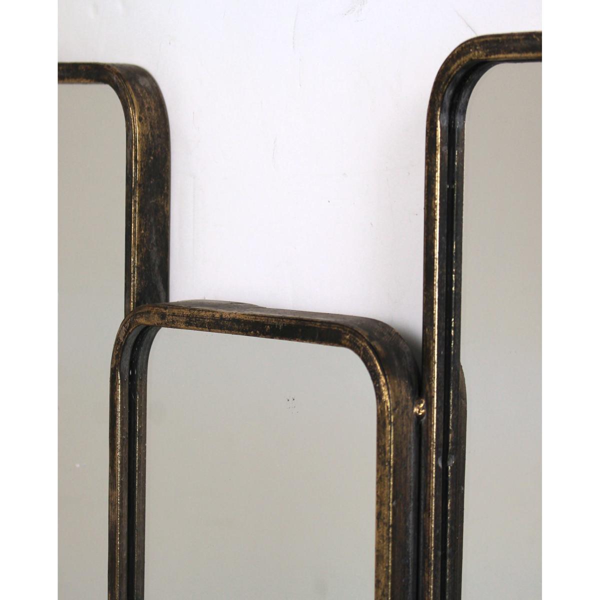Καθρέπτης Καφέ Μέταλλο 100x4.5x60