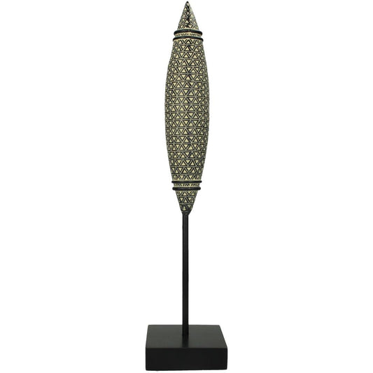 Διακοσμητικό Tribal Μαύρο Polyresin 10x10x45