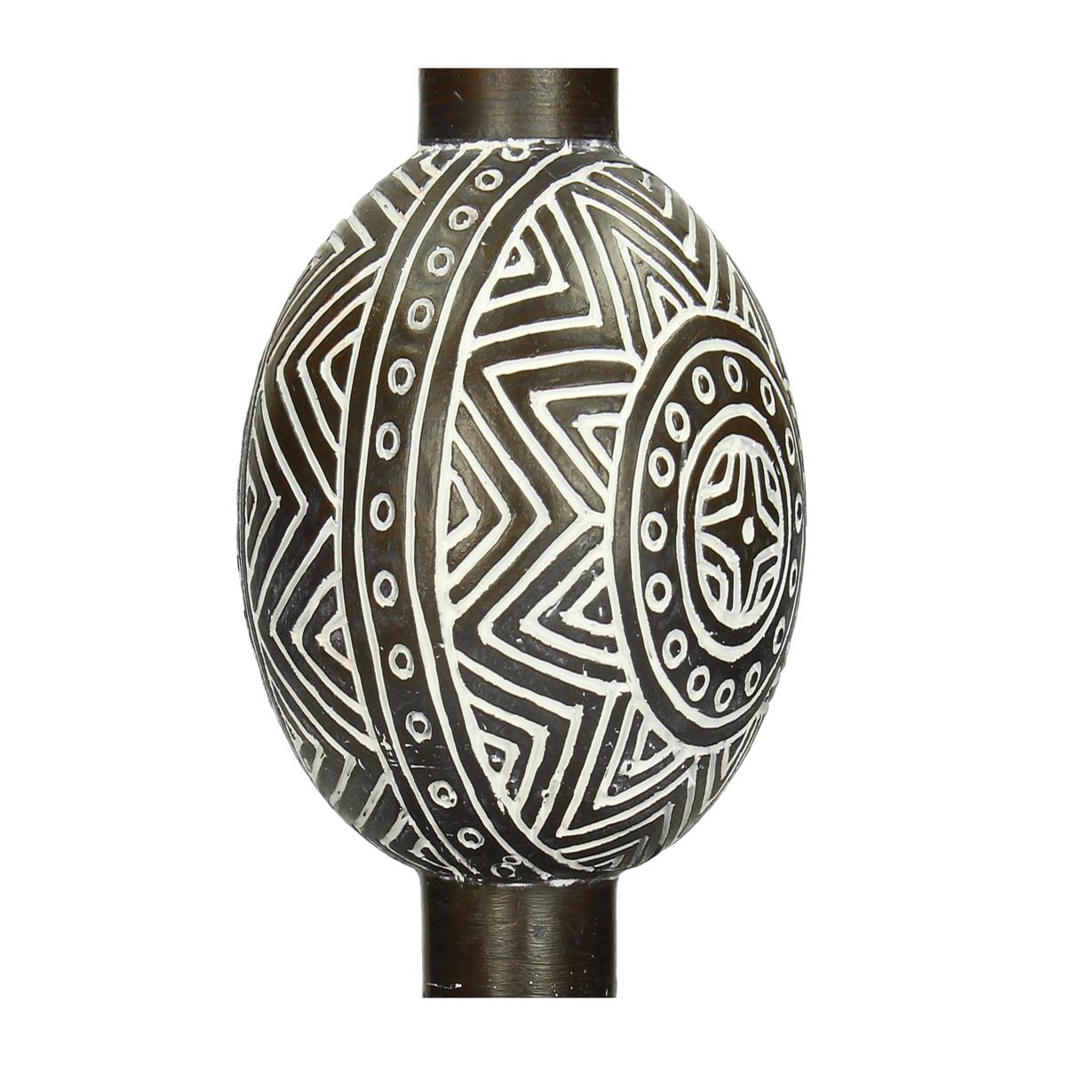 Διακοσμητικό Tribal Καφέ Polyresin 14x14x50