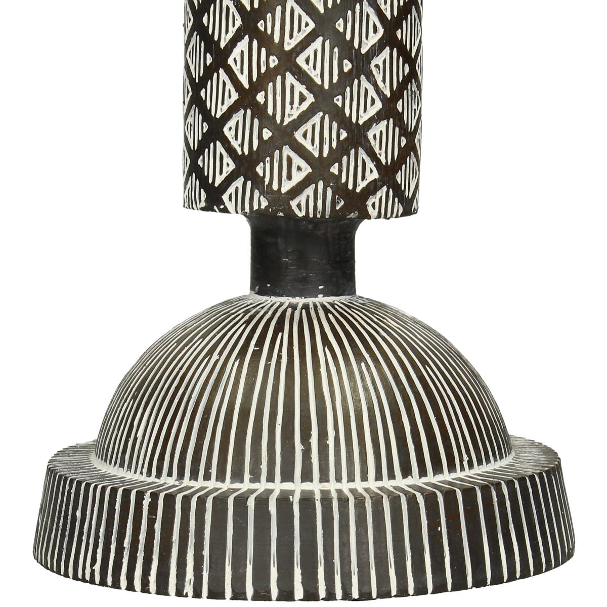 Διακοσμητικό Tribal Καφέ Polyresin 14x14x50