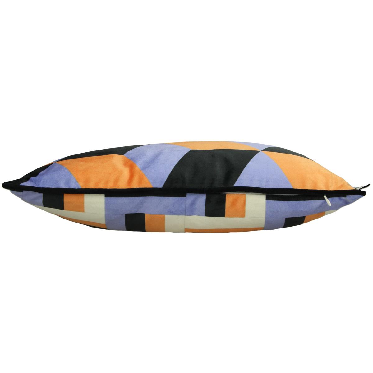 Μαξιλάρι Γεωμετρικά Σχήματα Πολύχρωμο Βελούδο 45x45εκ