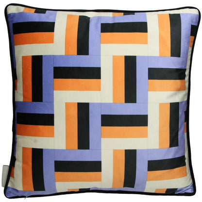Μαξιλάρι Γεωμετρικά Σχήματα Πολύχρωμο Βελούδο 45x45εκ