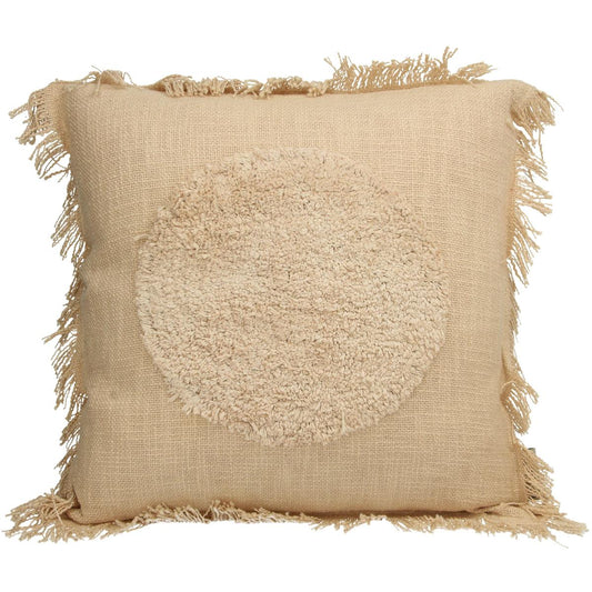 Μαξιλάρι Κύκλος Μπεζ Βαμβακερό 45x45εκ