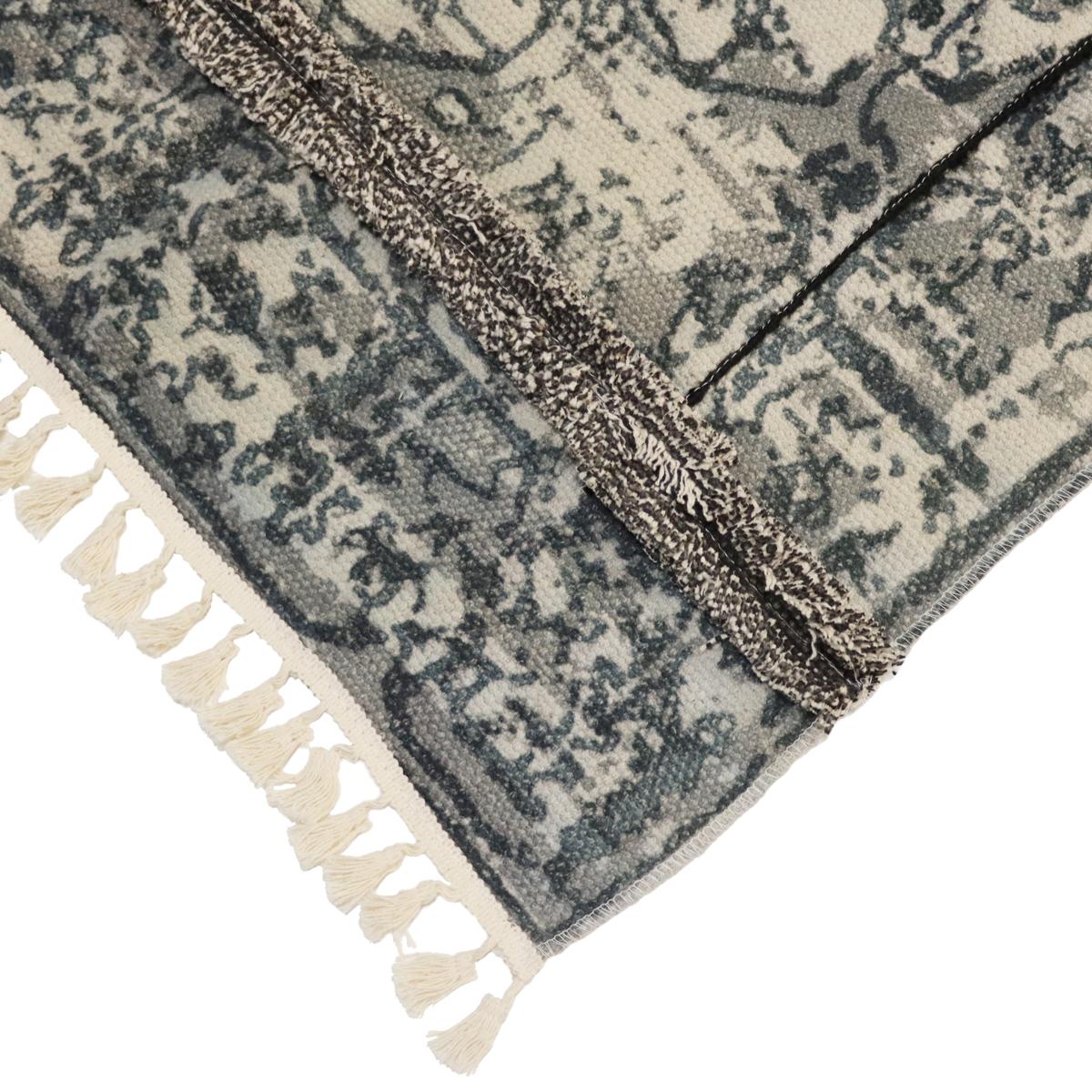 Χαλί Vintage Γκρι Βαμβακερό 120x180εκ