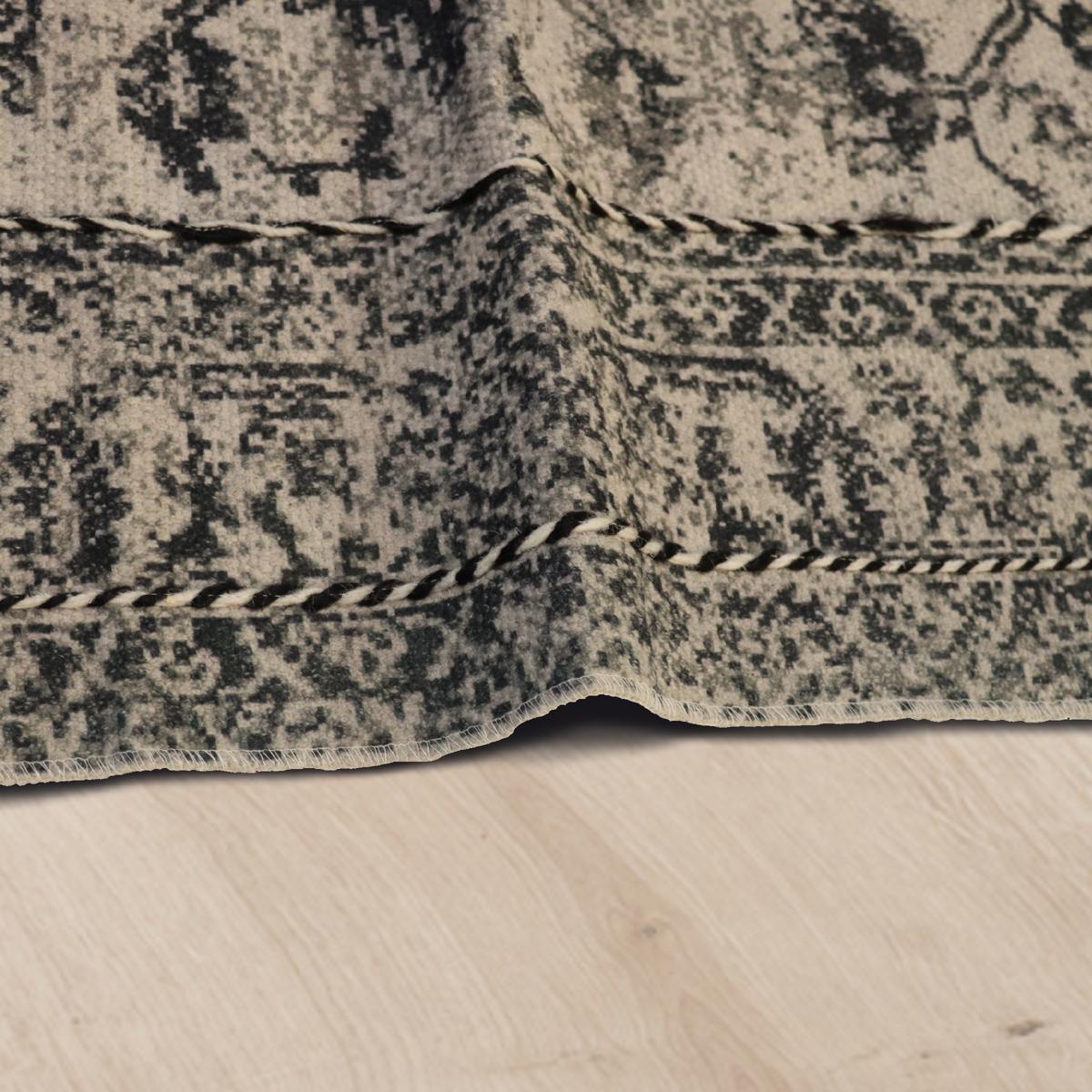 Χαλί Vintage Γκρι Βαμβακερό 120x180εκ