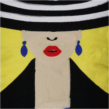 Μαξιλάρι Γυναίκα Πολύχρωμο Βαμβακερό 45x45εκ