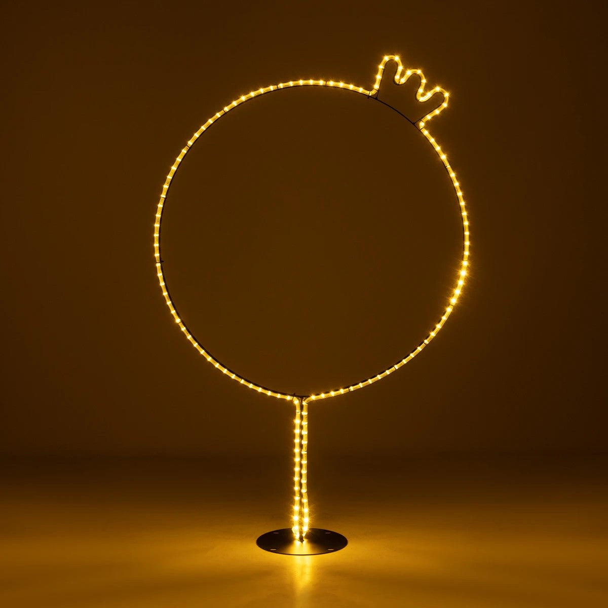 XMAS-CROWN-BIG Χριστουγεννιάτικο Διακοσμητικό Φωτιστικό LED 27.3W 1092lm 360° AC 220-240V Αδιάβροχο IP65 Θερμό Λευκό 2700K - Μαύρο & Διάφανο - Μ88 x Π25 x Υ136