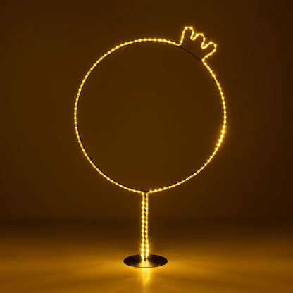 XMAS-CROWN-BIG Χριστουγεννιάτικο Διακοσμητικό Φωτιστικό LED 27.3W 1092lm 360° AC 220-240V Αδιάβροχο IP65 Θερμό Λευκό 2700K - Μαύρο & Διάφανο - Μ88 x Π25 x Υ136