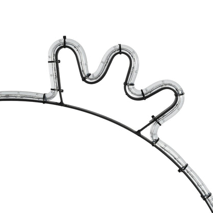 XMAS-CROWN-SMALL Χριστουγεννιάτικο Διακοσμητικό Φωτιστικό LED 15,6W 624lm 360° AC 220-240V Αδιάβροχο IP65 Θερμό Λευκό 2700K - Μαύρο & Διάφανο - M73 x Π25 x Υ106