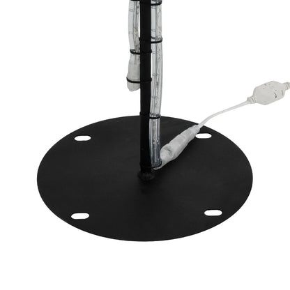 XMAS-CROWN-SMALL Χριστουγεννιάτικο Διακοσμητικό Φωτιστικό LED 15,6W 624lm 360° AC 220-240V Αδιάβροχο IP65 Θερμό Λευκό 2700K - Μαύρο & Διάφανο - M73 x Π25 x Υ106