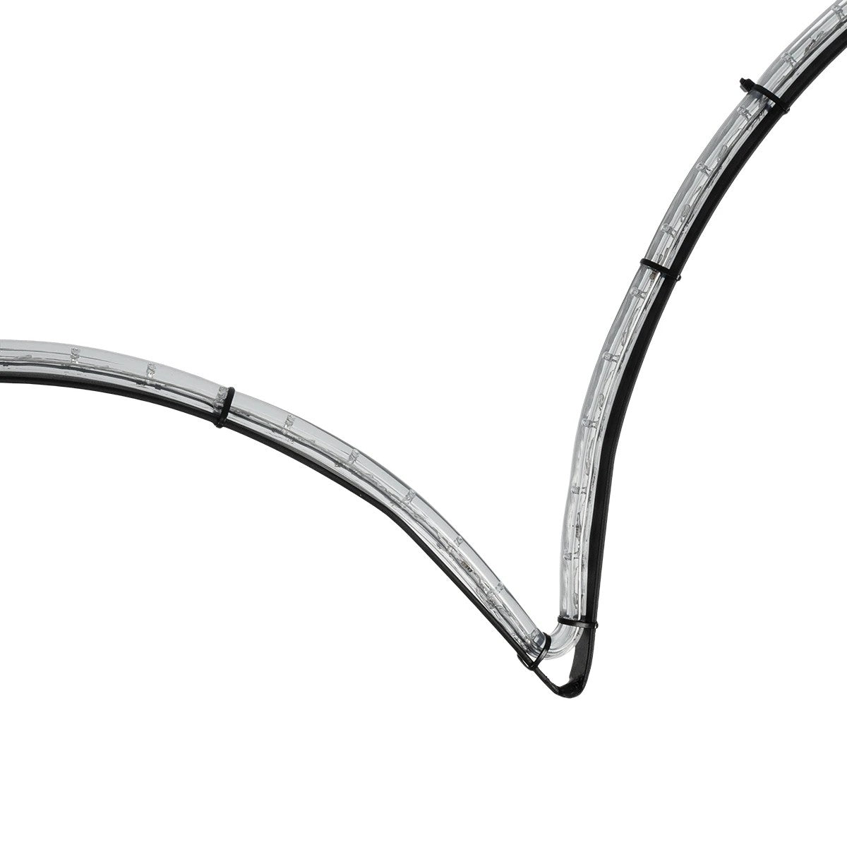 XMAS-HEART Χριστουγεννιάτικο Διακοσμητικό Φωτιστικό LED 19,5W 780lm 360° AC 220-240V Αδιάβροχο IP65 Θερμό Λευκό 2700K - Μαύρο & Διάφανο - M100 x Π25 x Υ157