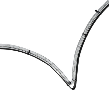 XMAS-HEART Χριστουγεννιάτικο Διακοσμητικό Φωτιστικό LED 19,5W 780lm 360° AC 220-240V Αδιάβροχο IP65 Θερμό Λευκό 2700K - Μαύρο & Διάφανο - M100 x Π25 x Υ157