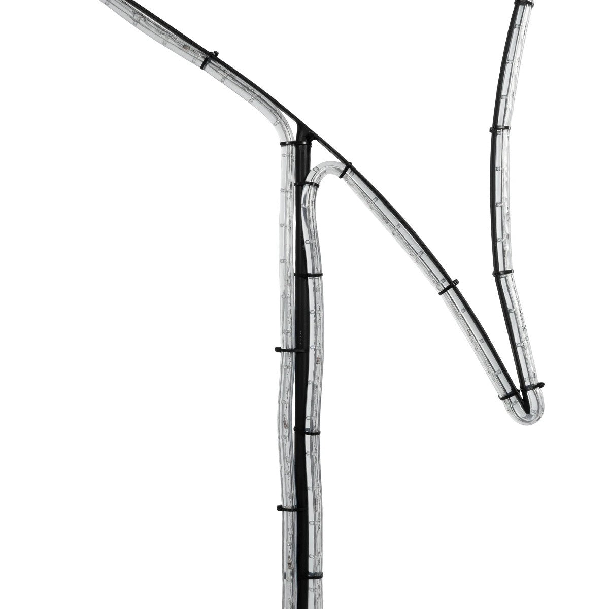 XMAS-HEART Χριστουγεννιάτικο Διακοσμητικό Φωτιστικό LED 19,5W 780lm 360° AC 220-240V Αδιάβροχο IP65 Θερμό Λευκό 2700K - Μαύρο & Διάφανο - M100 x Π25 x Υ157