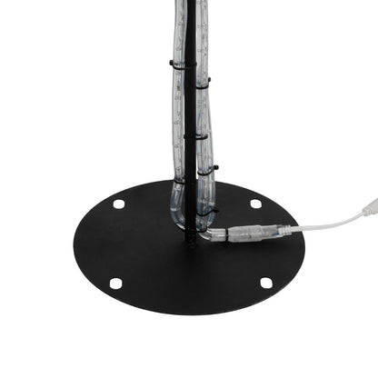 XMAS-HEART Χριστουγεννιάτικο Διακοσμητικό Φωτιστικό LED 19,5W 780lm 360° AC 220-240V Αδιάβροχο IP65 Θερμό Λευκό 2700K - Μαύρο & Διάφανο - M100 x Π25 x Υ157