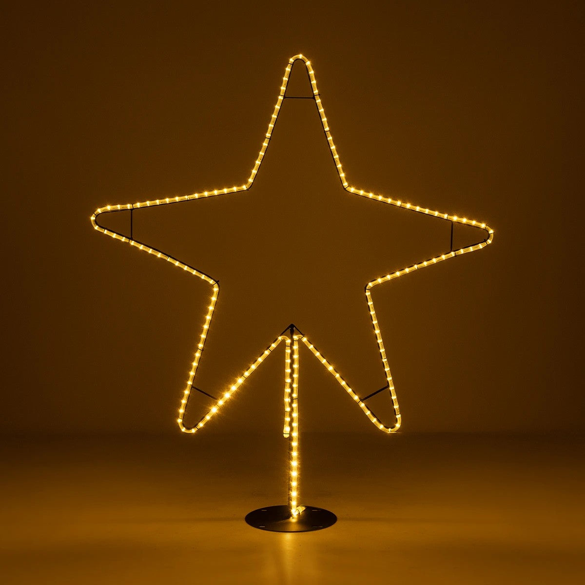 XMAS-STAR-BIG Χριστουγεννιάτικο Διακοσμητικό Φωτιστικό LED 19,5W 780lm 360° AC 220-240V Αδιάβροχο IP65 Θερμό Λευκό 2700K - Μαύρο & Διάφανο - M114 x Π25 x Υ132