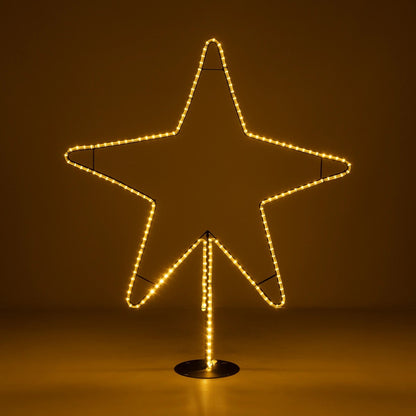 XMAS-STAR-BIG Χριστουγεννιάτικο Διακοσμητικό Φωτιστικό LED 19,5W 780lm 360° AC 220-240V Αδιάβροχο IP65 Θερμό Λευκό 2700K - Μαύρο & Διάφανο - M114 x Π25 x Υ132