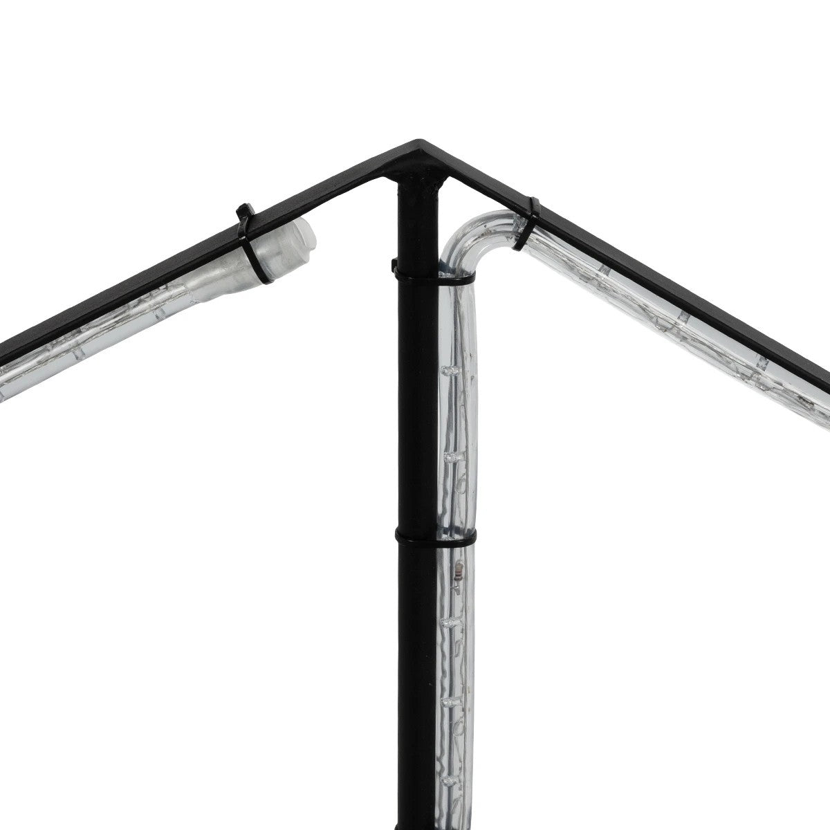 XMAS-STAR-SMALL Χριστουγεννιάτικο Διακοσμητικό Φωτιστικό LED 15,6W 624lm 360° AC 220-240V Αδιάβροχο IP65 Θερμό Λευκό 2700K - Μαύρο & Διάφανο - M97 x Π25 x Υ107