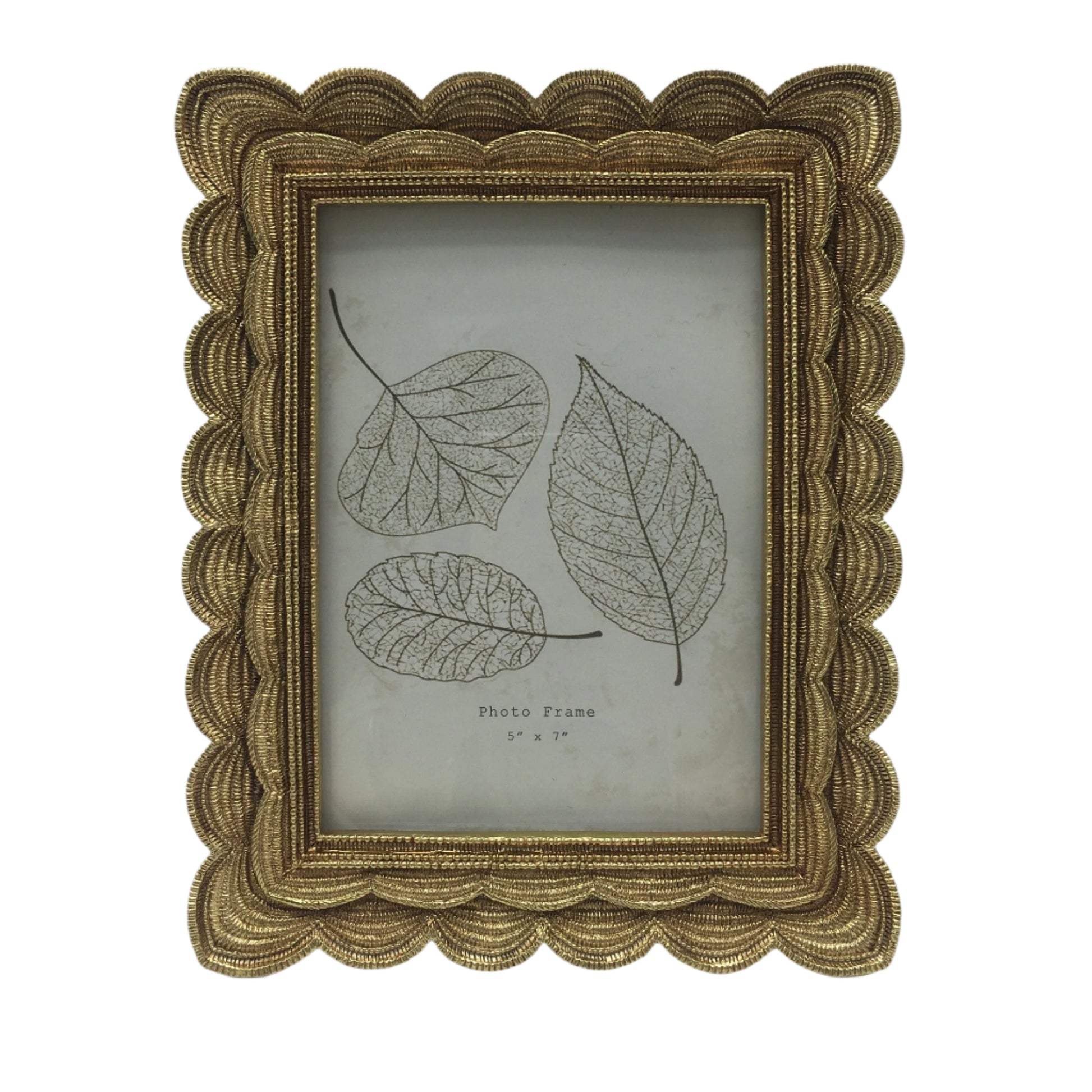 Κορνίζα Polyresin Χρυσή Ανάγλυφη 13×18εκ