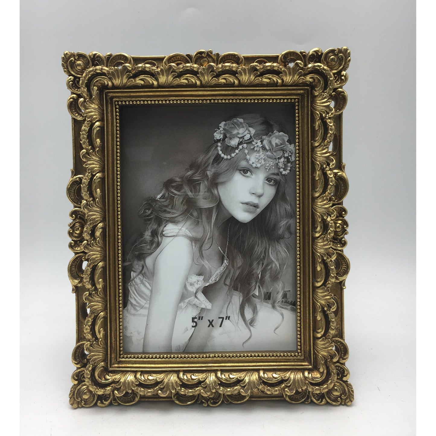 Κορνίζα Polyresin Χρυσή Ανάγλυφη 13×18εκ