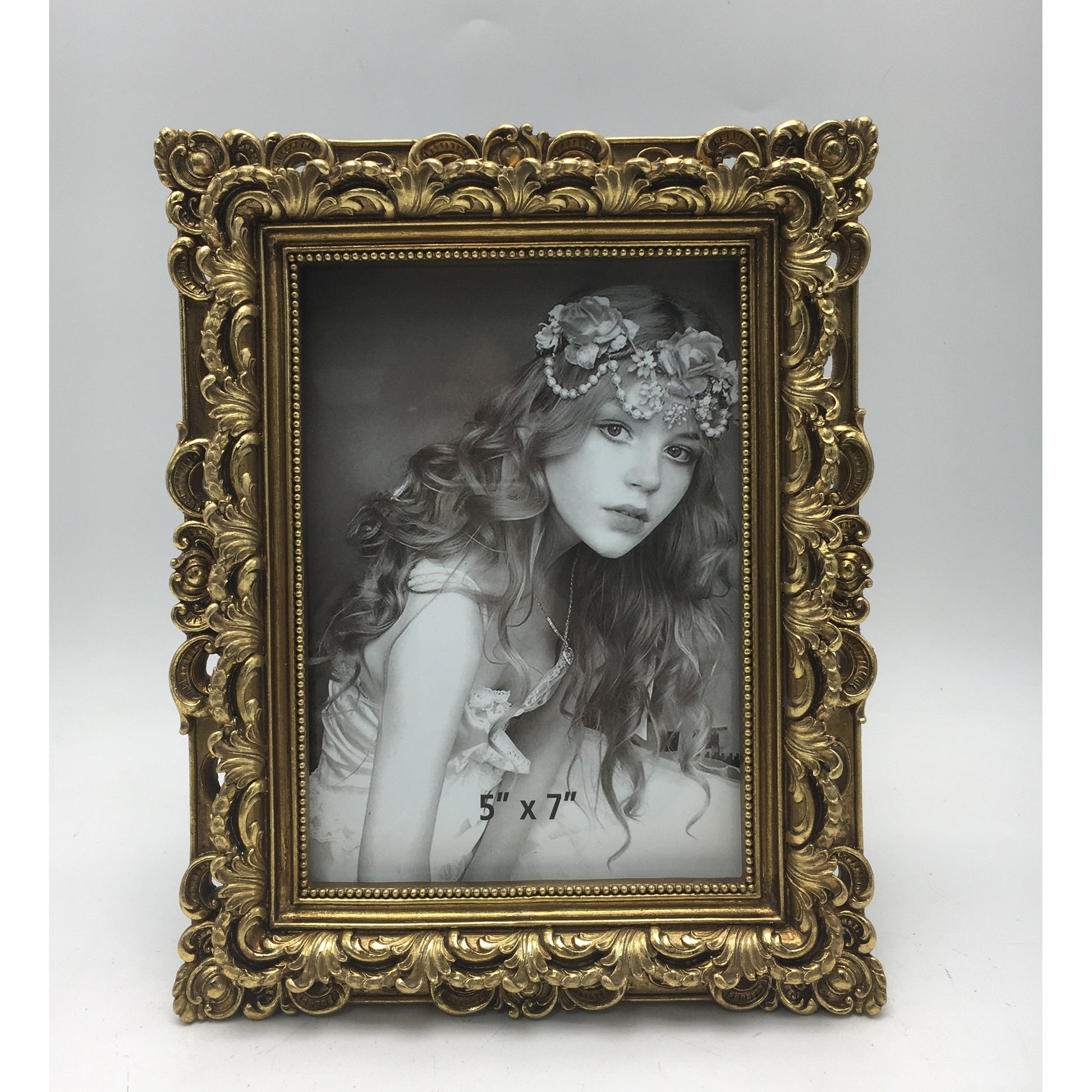 Κορνίζα Polyresin Χρυσή Ανάγλυφη 13×18εκ