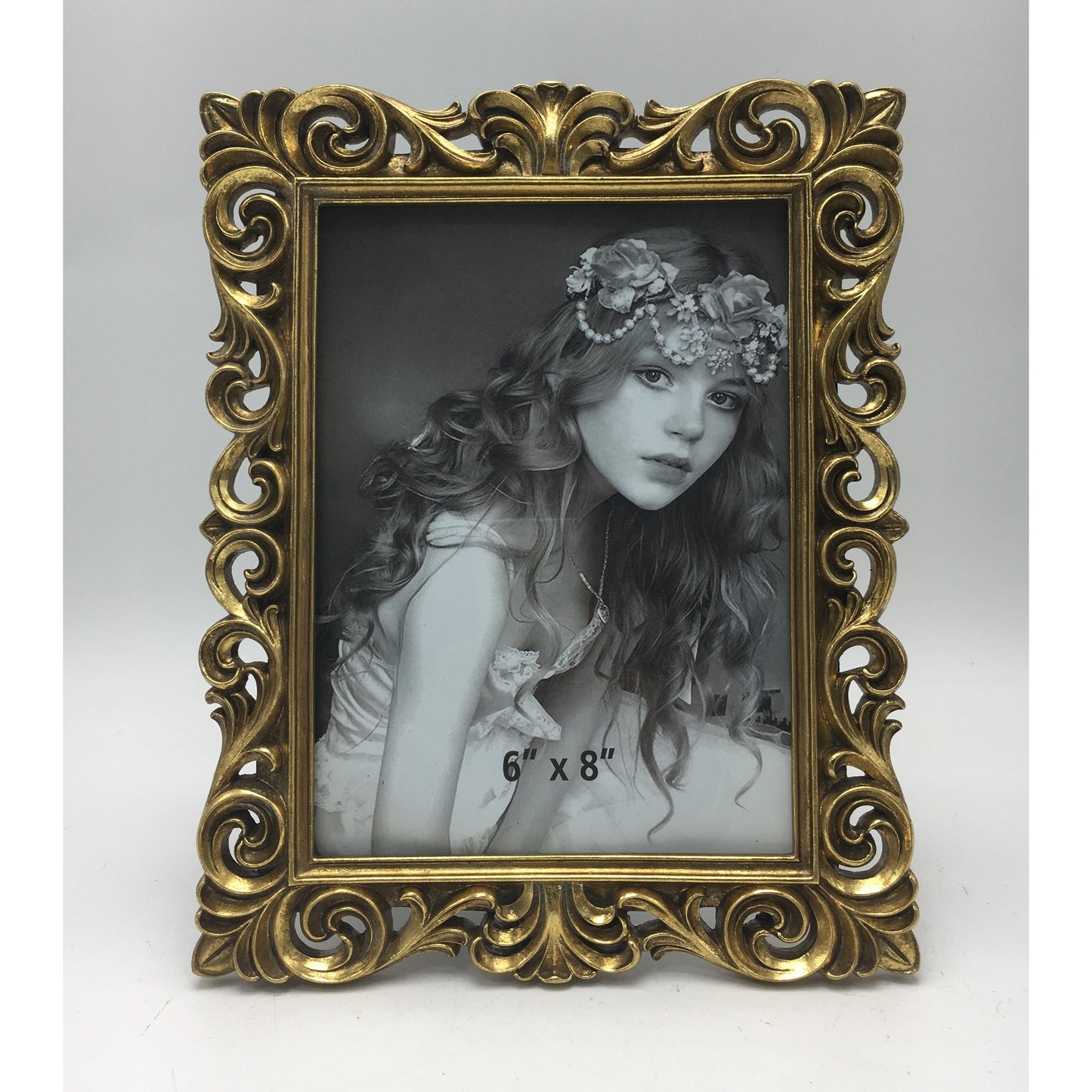 Κορνίζα Polyresin Χρυσή Ανάγλυφη 15×20εκ