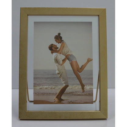 Κορνίζα Γυάλινη με Χρυσό Μεταλλικό Πλαίσιο 13x18εκ