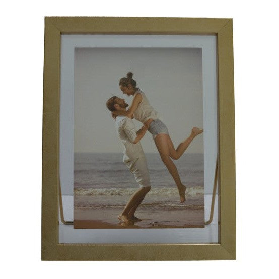 Κορνίζα Γυάλινη με Χρυσό Μεταλλικό Πλαίσιο 13x18εκ