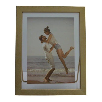 Κορνίζα Γυάλινη με Χρυσό Μεταλλικό Πλαίσιο 13x18εκ