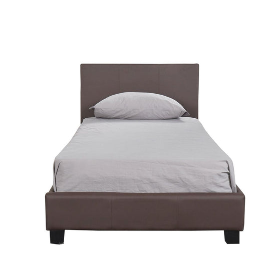 Κρεβάτι AZALEA Σκούρο Καφέ PU 213x98x88 (Στρώμα 90x200εκ)