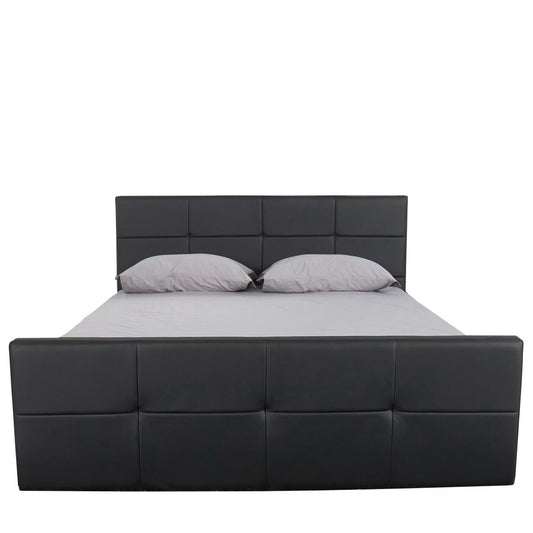 Κρεβάτι ANEMONE Μαύρο PU με Αποθηκευτικό Χώρο 217x170x100 (Στρώμα 160x200εκ)