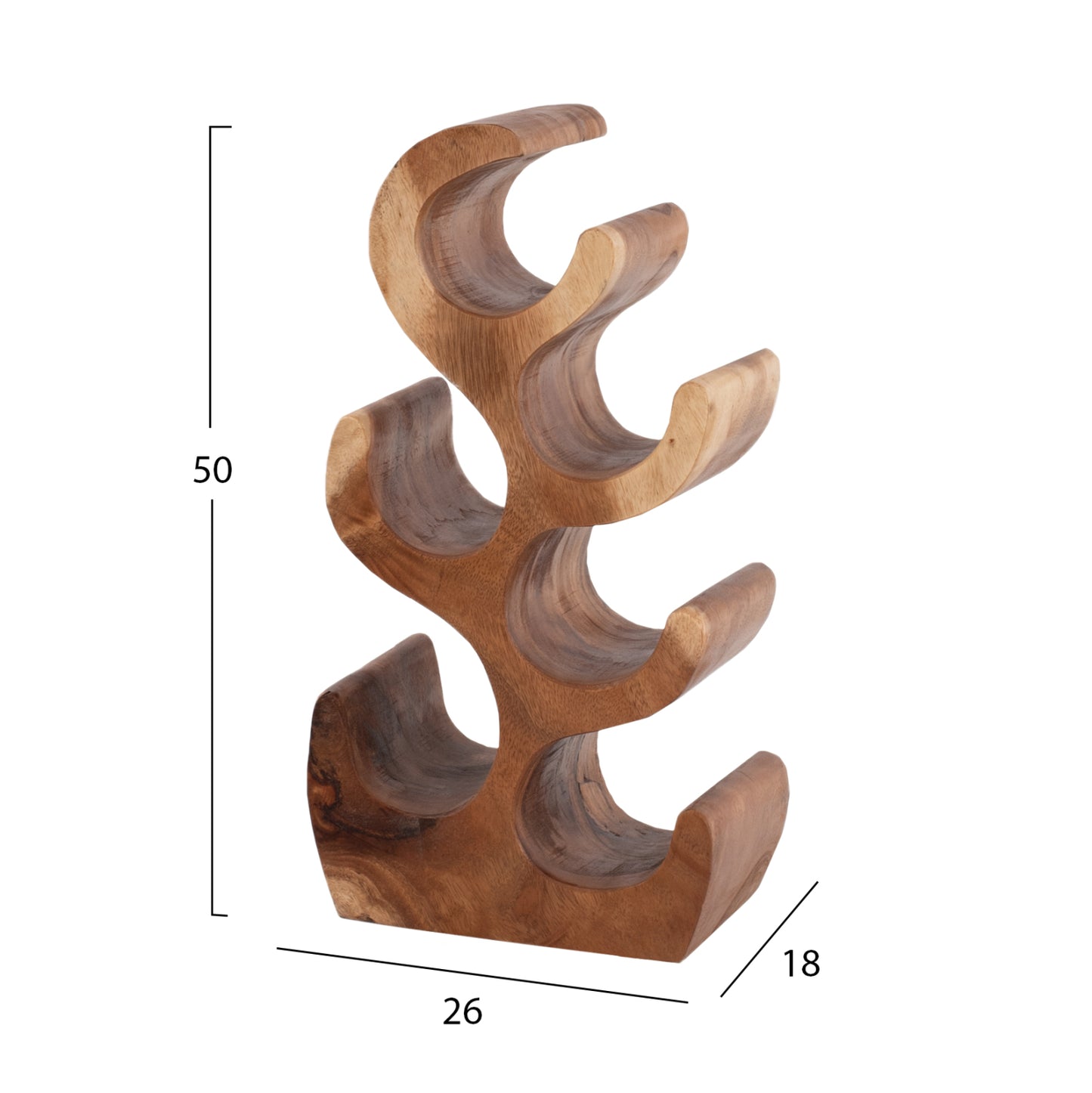 ΞΥΛΙΝΗ ΚΑΒΑ ΠΟΤΩΝ 6 ΘΕΣΕΩΝ ΑΠΟ ΞΥΛΟ SUAR 26x18x50