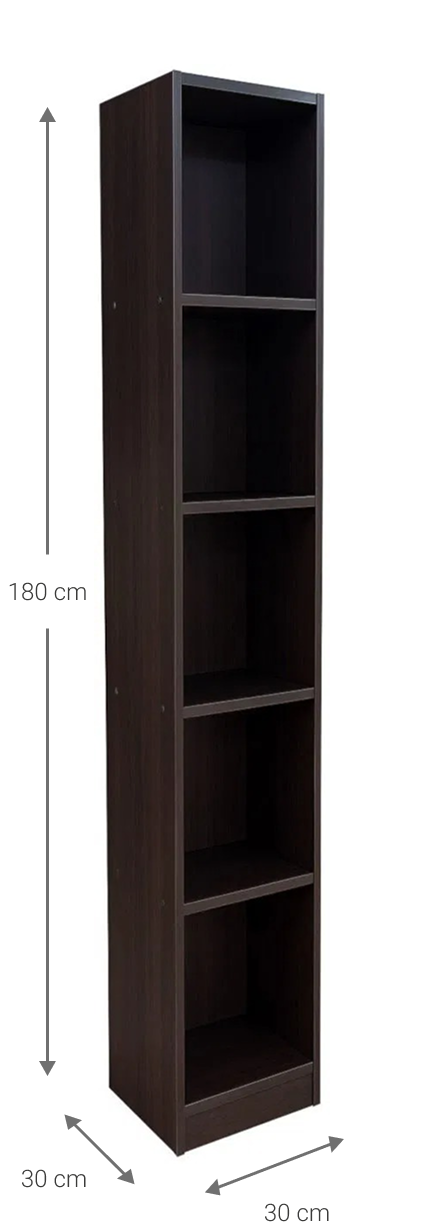 Βιβλιοθήκη Eliot 5S Slim Wenge 30x30x180