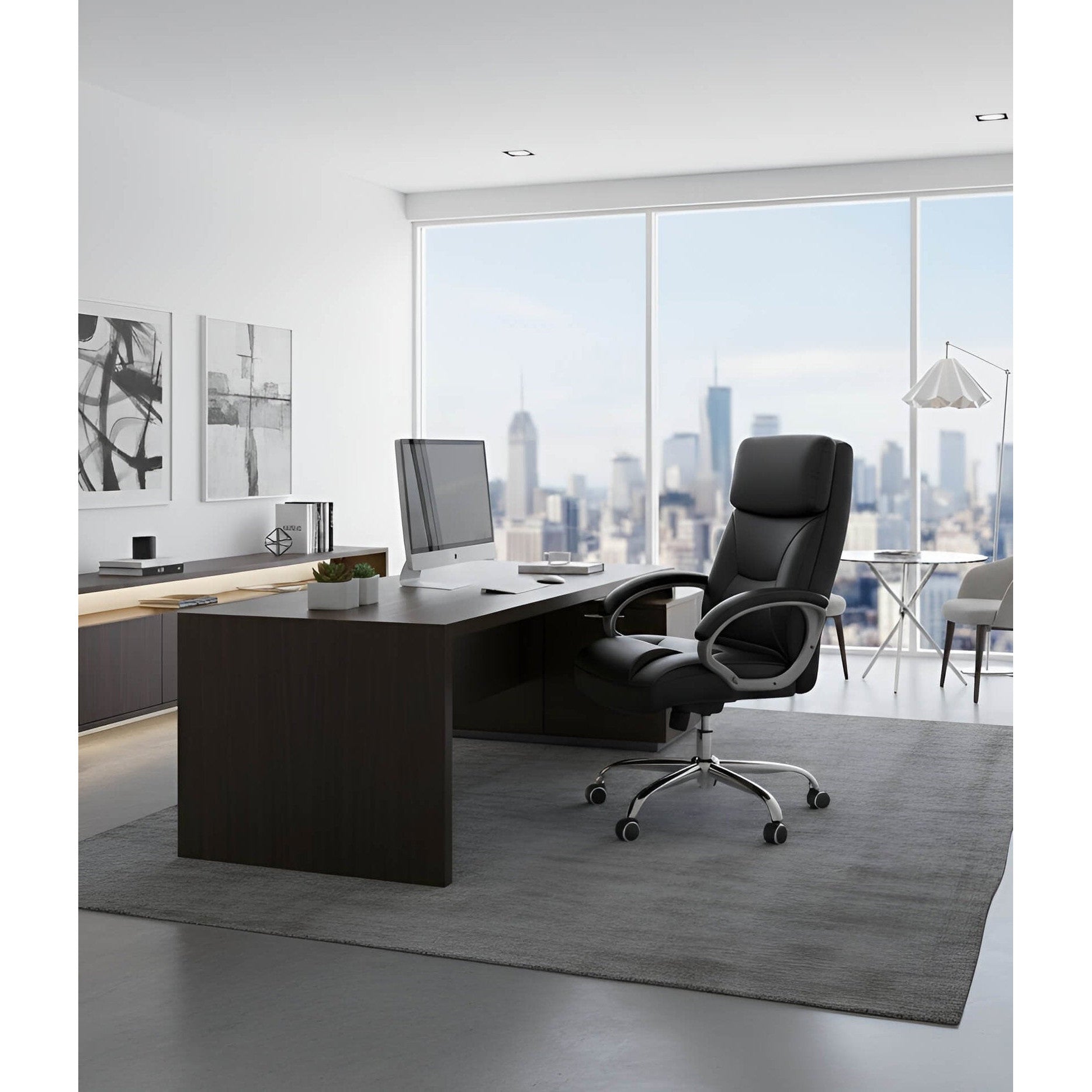 Καρέκλα Διευθυντική Cinnabar Μαύρο 54x60x107