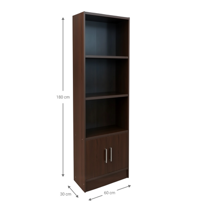 Βιβλιοθήκη Eliot 3S 2D Wenge 60x30x180