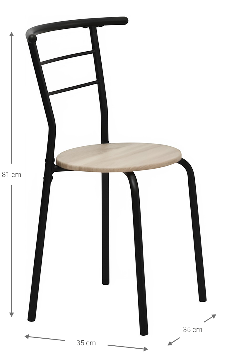 Dining Set Travis Natural Dark