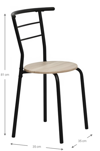 Dining Set Travis Natural Dark