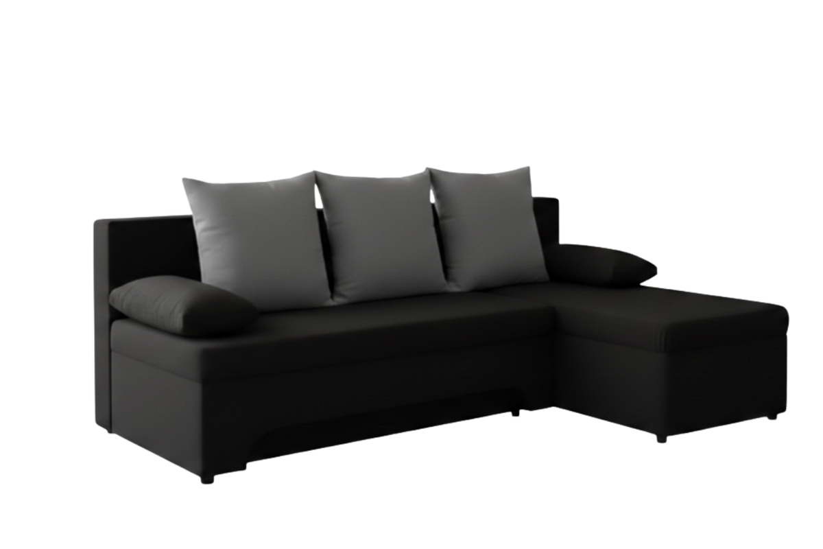 Γωνιακός Καναπές Lamor Μαύρο 191x142x70