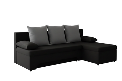 Γωνιακός Καναπές Lamor Μαύρο 191x142x70