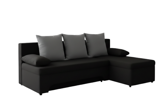 Γωνιακός Καναπές Lamor Μαύρο 191x142x70