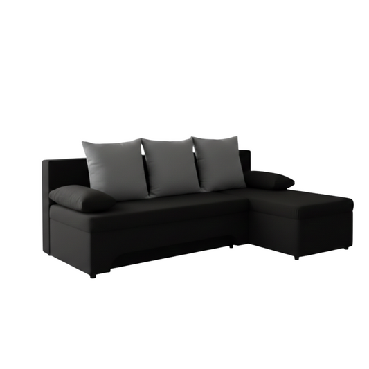 Lamor Corner Sofa Black 191x142x70