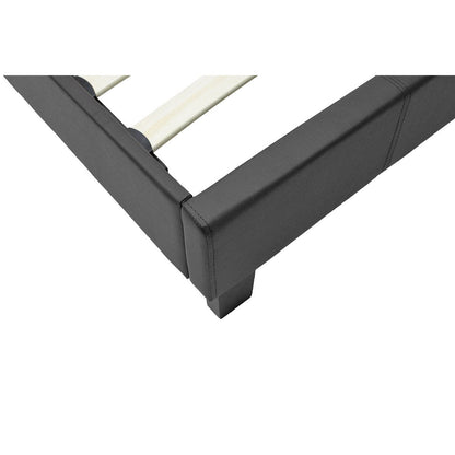 Κρεβάτι Nevil Μονό 100x200 PU Χρώμα Μαύρο Ματ