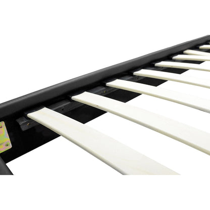 Κρεβάτι Nevil Μονό 100x200 PU Χρώμα Μαύρο Ματ