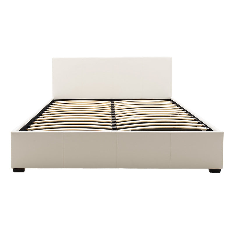 Κρεβάτι Norse Διπλό PU Λευκό Με Αποθηκευτικό Χώρο 160X200
