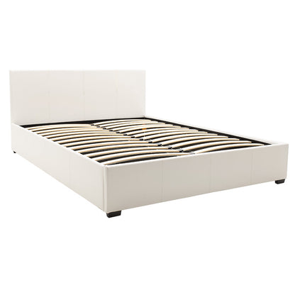 Κρεβάτι Norse Διπλό PU Λευκό Με Αποθηκευτικό Χώρο 160X200