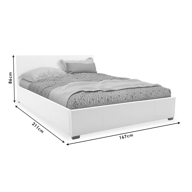 Κρεβάτι Norse Διπλό Ύφασμα Γκρι Με Αποθηκευτικό Χώρο 160X200