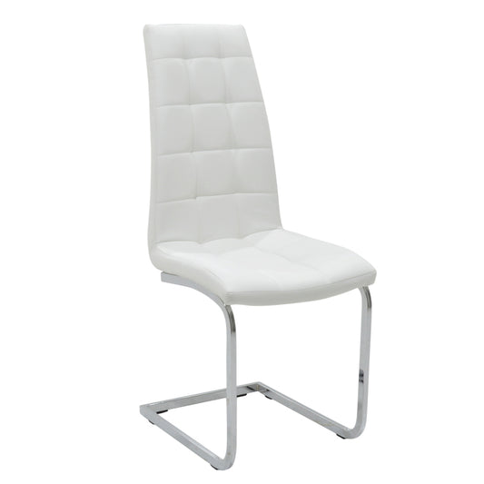 Καρέκλα Darrell PU Λευκό-Βάση Χρωμίου